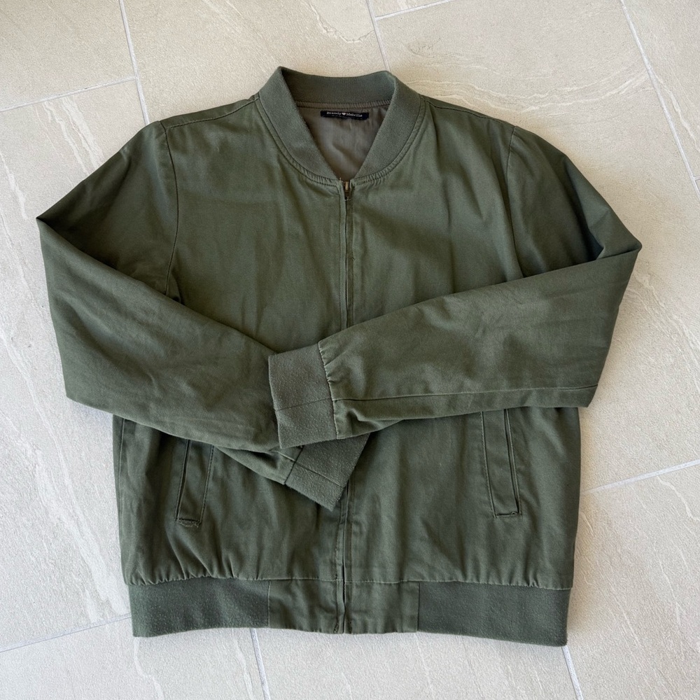 Brandy Melville Olive Green Bomber Jacket